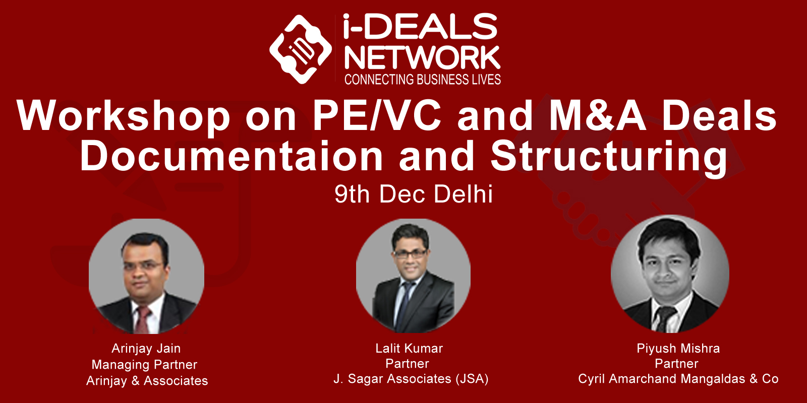 Workshop on PE/VC and M&A deals Documentation & Structuring