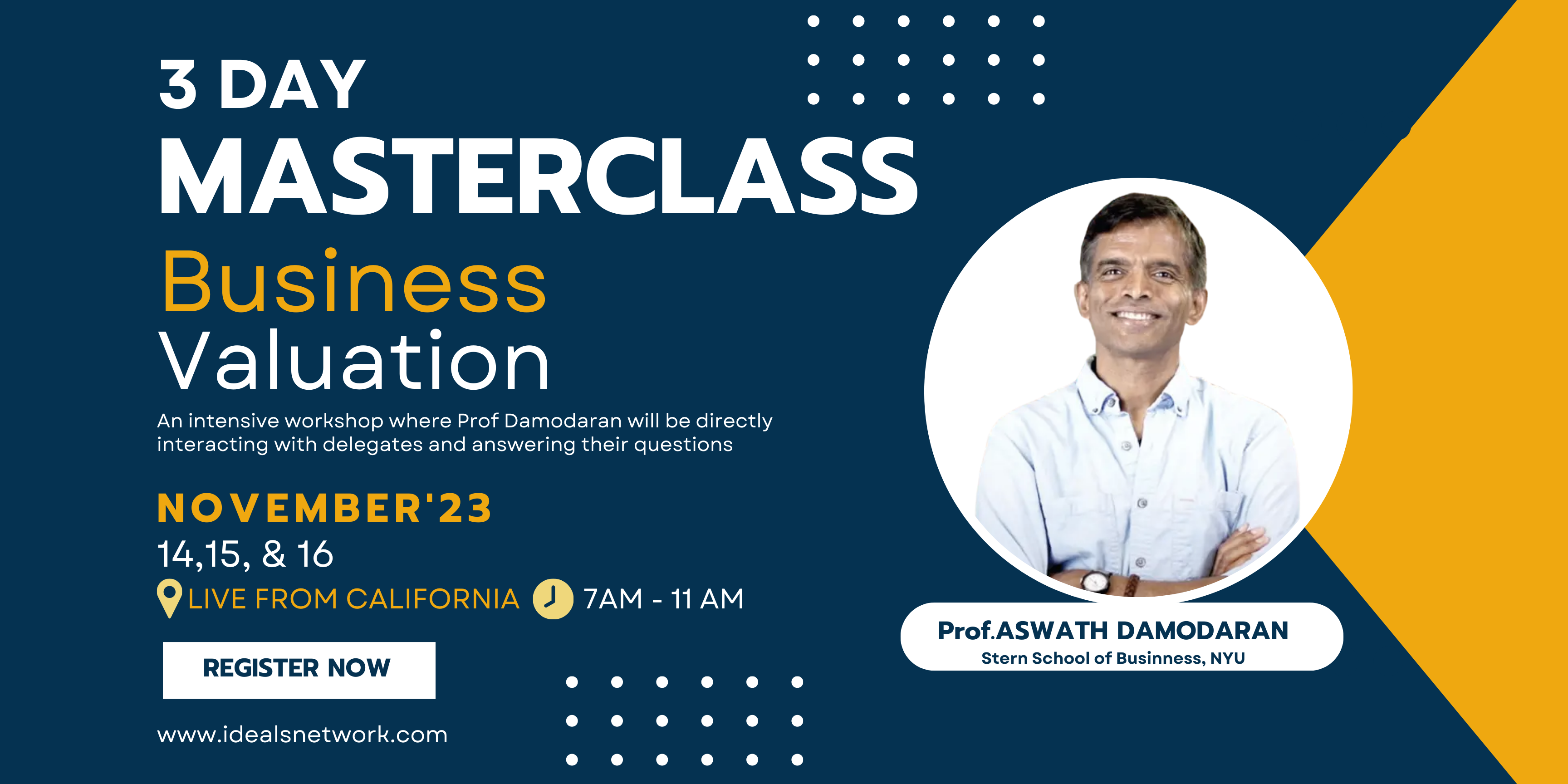 Business Valuation With Aswath Damodaran Nov'23